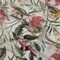 1 Yard Green Pink and White Mercerized Organic Cotton Voile Tropical Flower Fabric